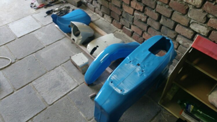 Jawa 50 typ 20 z roku 1978 – Příprava rámu na skládání 9