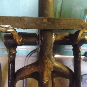 ČZ 125 T z roku 1948 - Práce na rámu 58 ČZ 125 T z roku 1948