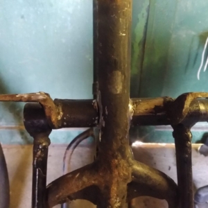 ČZ 125 T z roku 1948 - Práce na rámu 59 ČZ 125 T z roku 1948