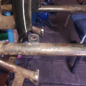 ČZ 125 T z roku 1948 - Práce na rámu 72 ČZ 125 T z roku 1948