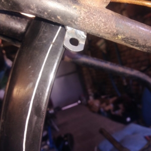 ČZ 125 T z roku 1948 - Práce na rámu 73 ČZ 125 T z roku 1948