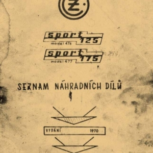 Katalog ND ČZ 125/476, 175/477 rok vydání 1970