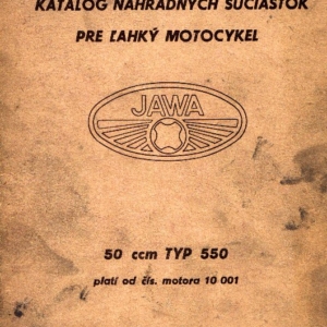 Katalog ND Jawa 550 rok vydání 1955