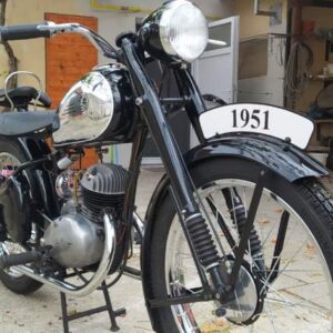 ČZ 150 C z roku 1951 – Madlo spolujezdce 4