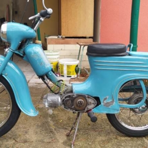 Jawa 50 typ 555 z roku 1959 - Skládání předku motocyklu 181 Jawa 50 typ 555 z roku 1959 - Skládání předku motocyklu 181