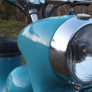 Jawa 50 typ 555 z roku 1959 - Po restaurování 360 Jawa 50 typ 555 z roku 1959 - Po restaurování 360