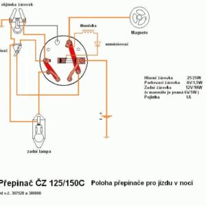 Obrázek zapojení ČZ 125/150 C orig