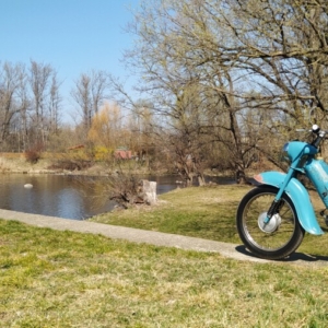 Jawa 50 typ 555 z roku 1959 - Jaro 2022 - První projížďka 37 Jawa 50 typ 555 z roku 1959 - Jaro 2022 - První projížďka 37