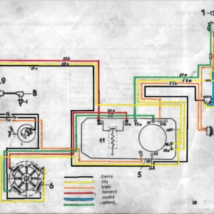 Jawa 90 – Schéma zapojení