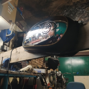 ČZ 125 typ 453 z roku 1961 - Linkování nádrže 308 ČZ 125 typ 453 z roku 1961 - Linkování nádrže 308