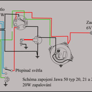 Schéma zapojení - Jawa 50/20, 50/21, 50/23 - 20W 5