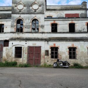 ČZ 125 typ 453 z roku 1961 – Mlýn, zámek a kostel Jaroslavice 2