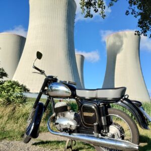 ČZ 125 typ 453 z roku 1961 – Socha Jaderná kráva, JE Dukovany, Lipňany 4